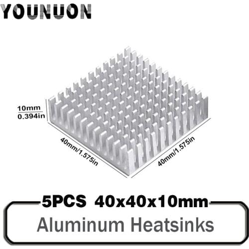 5Pcs YOUNUON 40mm heatsink 40 x 40 x 10mm 11mm Aluminum CPU CPU Card Cooling Cooler Heat Sink Heatsink