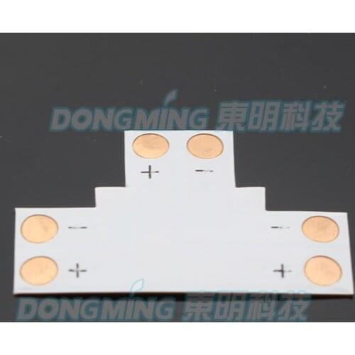 8mm 2Pins 3Way Shape " T " Led Connector For single color 3528, smd led 5050 connector, led strip cable connector 5050
