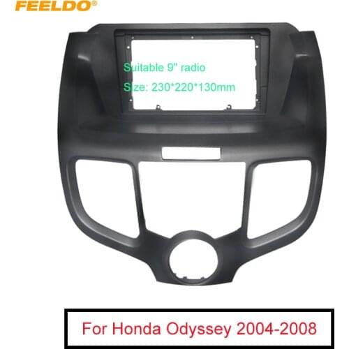 FEELDO Car 2Din Radio Stereo Fascia Frame for Honda Odyssey 9" Big Screen DVD Player Face Dash Mount Trim Kit