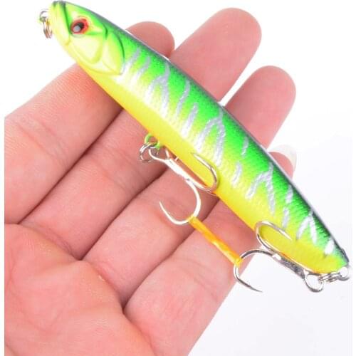 One Piece Pencil Sinking Fishing Lure 9cm 18g Bass Fishing Tackle Fishing Accessories Saltwater VIB Lures Fish Bait Lure 3D Eyes