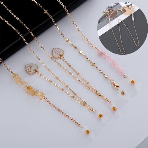 New Glasses Chains Women Crystal Sunglasses Chains Necklace Beadeds Eyeglasses Chains Non-slip Eyewear Retainer Accessories