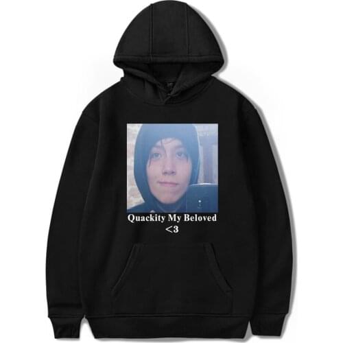 Quackity News Hoodies Women/Men Internet Celebrities Long Sleeve Hooded Sweatshirts Casual Harajuku Streetwear Coats