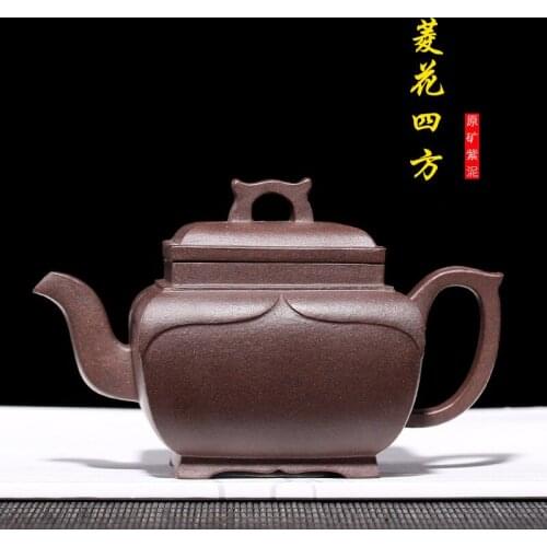 Of Yixing Sijiao Purple Sand Huyuan Mine Hand-Made Bottle and Diamond Flower Sifang Teaware Gift Box for Delivery