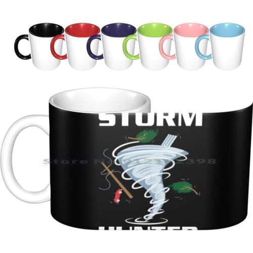 Hunter Tornado Cyclone Motif Ceramic Mugs Coffee Cups Milk Tea Mug Thunderstorm Lightning Tornado Tornado Hunter Chasers