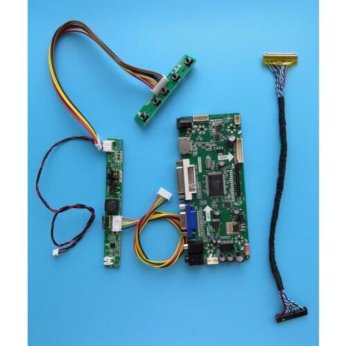 Kit for LTM185AT05 LVDS 1366X768 Panel monitor Signal VGA Controller board Driver screen HDMI DVI 18.5" 30pin