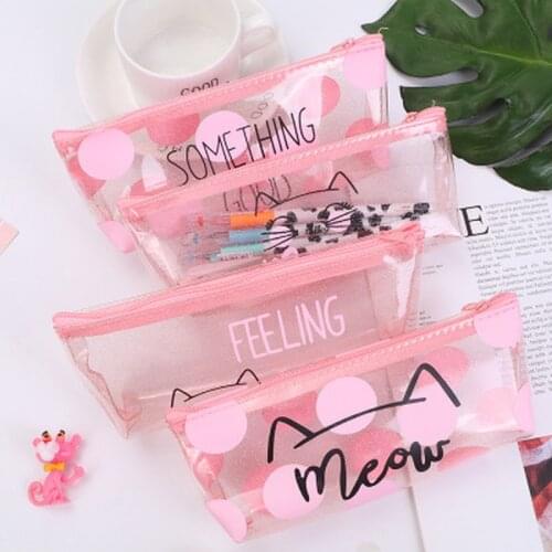 Cat Pencil Case High Capacity Pencil Pouch Cartoon New Kawaii Bag Creative Cute Pencil Bag Pen Case School Office Supplies