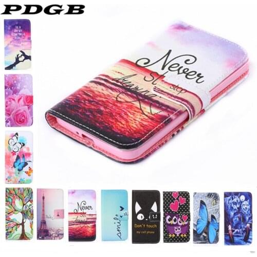 PDGB Painting Wallet Leather Case For Apple iPhone 5 5s SE i5 Case i6 6 Plus 6s Plus Colour Book Flip Case Cover