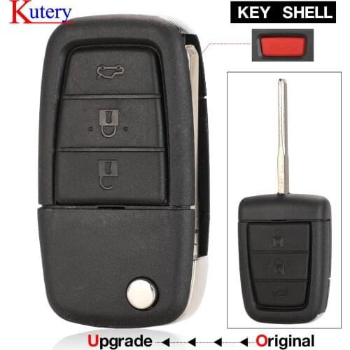 Kutery Modified Flip Remote Key Fob Case Shell for Chevrolet Caprice for Holden Commodore VE With 3 + Panic Key