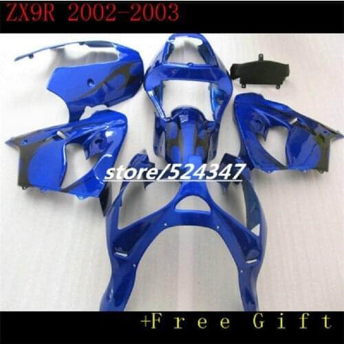 Hot Sales Wholesale ZX9R Fairing for kawasaki Ninja ZX-9R 2002 2003 ZX9R blue ZX 9R 02-03 ABS Body Kit