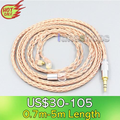 LN006732 2.5mm 3.5mm XLR Balanced 16 Core 99% 7N OCC Earphone Cable For Etymotic ER4SR ER4XR ER3XR ER3SE ER2XR ER2SE