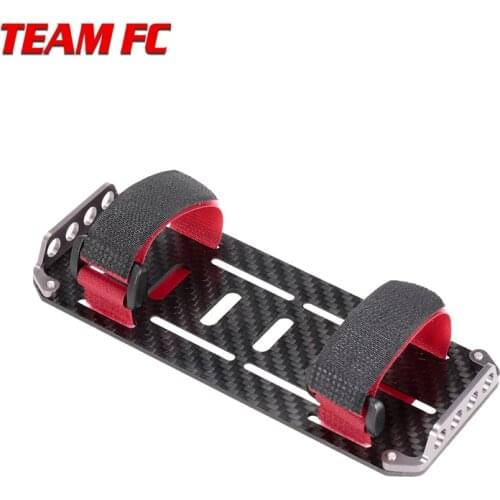 Black Carbon Fiber Battery Mounting Plate for RC Car 1:10 Scale RC Crawler Cars Axial SCX10 CC01 F350 D90 RC4WD Model Toy S212