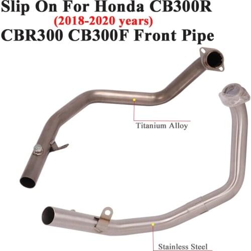 Motorcycle Exhaust System Slip On Escape For Honda CB300R CBR300 CB300F 2018 - 2020 Front Link Pipe Connect Original Muffler