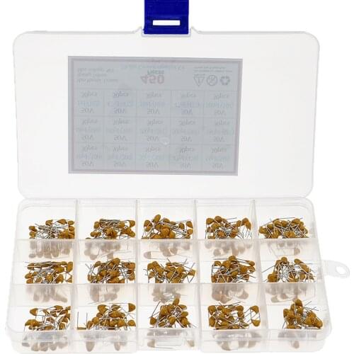450pcs 15 Value Monolithic Capacitor Set 50v Multi-layer Assortment Box 10pf To 100nf Electronic Components Capacitor Kit