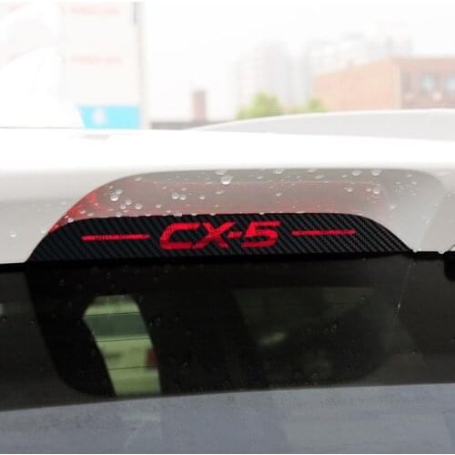 For Mazda CX-5 CX5 2021 2021 Accessories Carbon Fiber Car Brake Light Stickers Refit Body Exterior decoration Sticker 1pcs