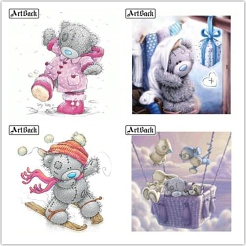 Cartoon Bear Group 3D Diamond Embroidery Square Full 5d diy Diamond Painting Rhinestone Mosaic Decoration Kids Gift