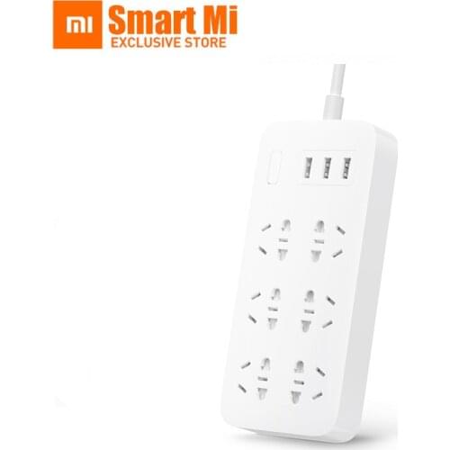 Original Xiaomi Mi Mijia Power Strip 6-Bit Basic Version With 3 USB Smart Home Power Strip Socke Plug Portable 2A Fast Charging