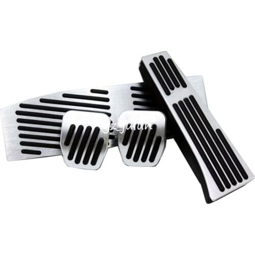 Brake Fuel Gas Pedal Foot Rest Pad Non-drilling Non-Slip Aluminium Alloy For BMW E90/ New 1 3 5 series AT/ X5 X6 MT with Logo