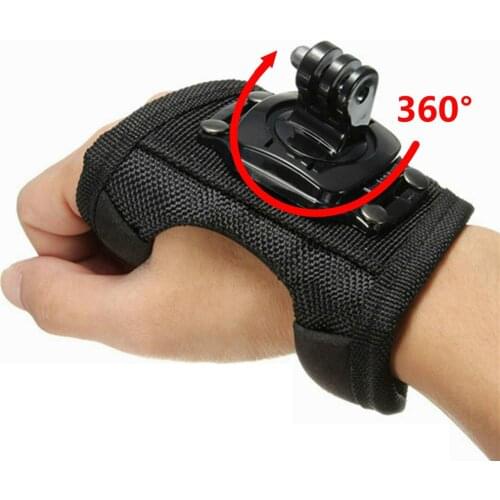 360 Degrees Wrist Band Arm Strap Belt Tripod Mount for GoPro Hero 4 3+ 3 2 Camera Fist Adapter Band Case for Go Pro Accessories