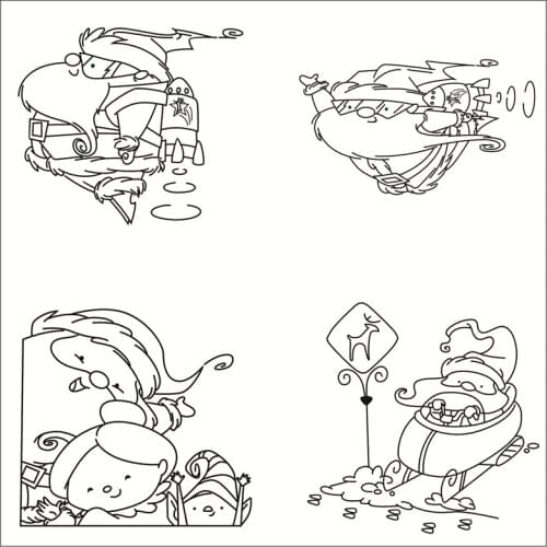 Santa Claus Transparent Clear Silicone Stamps for DIY Scrapbooking/Card Making/Kids Fun Decoration Supplies 6