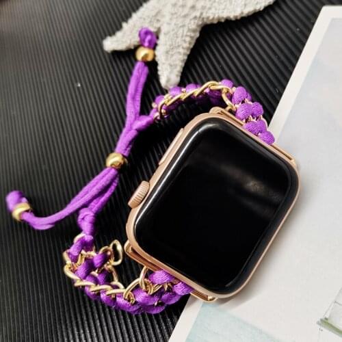 Link bracelet+nylon strap for apple watch band 40mm 38mm iwatch band series 5/4/3/2/1 adjustable Leisure wristbelt accessories