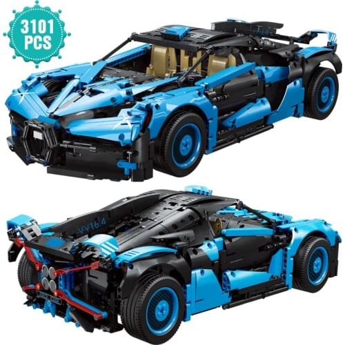 Technical Expert Famous Speed Racing Vehicle Building Blocks Sports Car Model Bricks Assembly Toys Gift For Children Boys