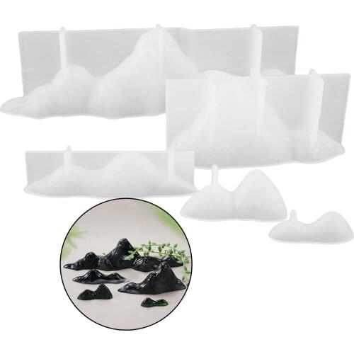 Silicone Mold Mini 3D Mountain Epoxy Resin Mould Set Ornaments Decoration
