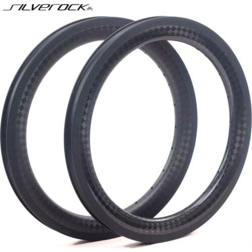 SILVEROCK 12k carbon Bicycle Rim 16" x 1 3/8" 349 For Folding Bike Minivelo 14h/21h Width Clincher 1pcs