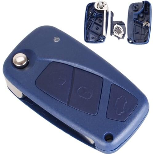 3 Buttons Car Key Fob Case Shell Flip Folding Remote Cover Set Fit for FIAT
