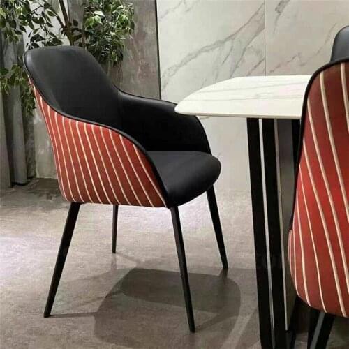Light Luxury Dining Chair Home Chairs Small Apartment Living Room Chair Modern Simple with Backrest Furniture Leisure Stool ml