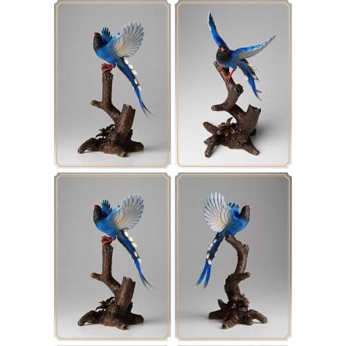 Large Collection TOP High-grade Carving ART Mascot HOME office lobby Propitious Good Luck Lucky bird FENG SHUI Color copper art