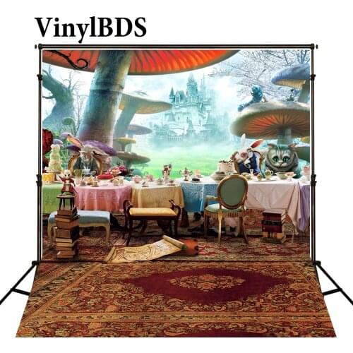 VinylBDS 5*7ft Photograph Background Cartoon Backdrops fundos fotograficos Forest Carpet Cat For A Photo Shoot