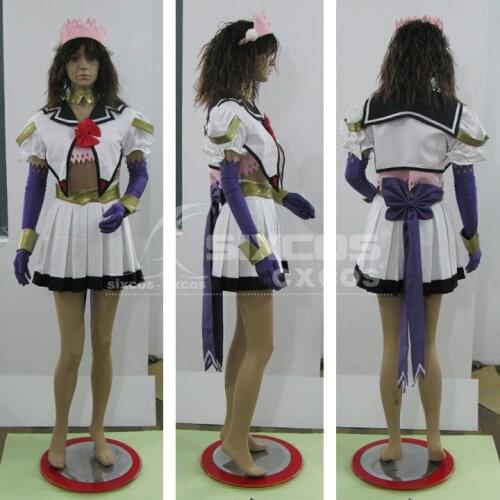 Magical Soldier Sweet Knight Cosplay Costume White Purple Assorted Colors Combat Uniform Role Play Clothing Custom-Make Any