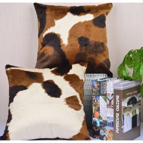 High quality Animal Skin Pattern Tiger Cat Cow Leopard Faux Fur Cushion Cover Throw Pillow Case