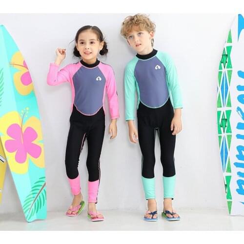 Wyoturn Baby Girls And Boys Swimwear Long Sleeved Summer swimsuit children Rush guards Navy UPF 50+ Childrens One-Piece Suits