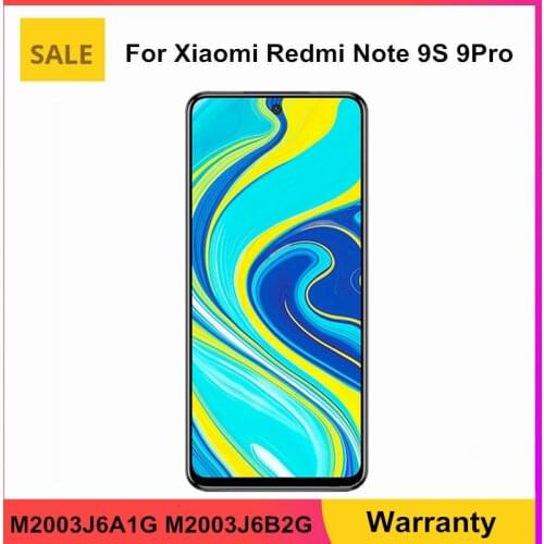 LCD Screen For Xiaomi Redmi Note 9S LCD Display Touch Screen Digitizer Assembly For Xiaomi Redmi Note 9 Pro M2003J6A1GM2003J6B2G