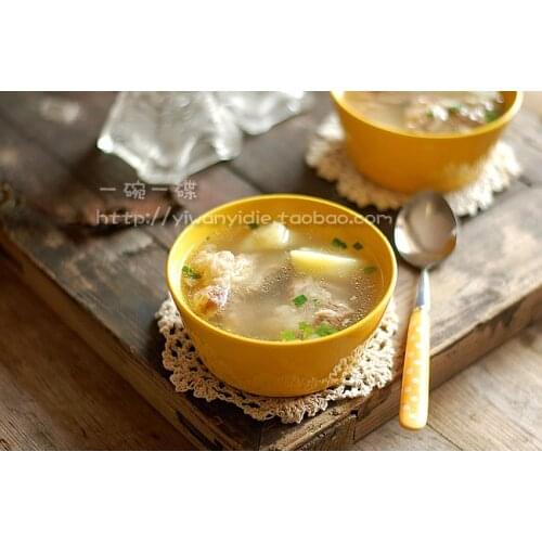 0 Yellow circle salad bowl rice bowl soup bowl fashion ceramic bowl 250g