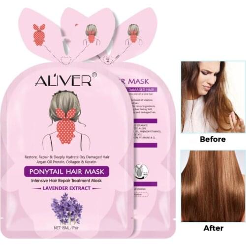 1pc 15ml Ponytail Hair Mask Membrane Nourish Treatment Repair Drying Bifurcation Knotting Greasy Multi-dandruff Wholesale TSLM1