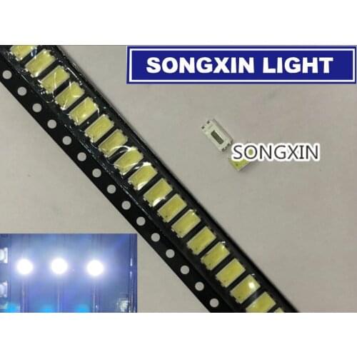 200pcs FOR SAMSUNG High Power 5630 LED PLCC-4 Television Backlit Super Bright Diode SMD 5630 LCD 0.5W 3V Cool White TV Backlight