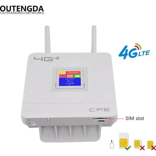 4G WiFi Router 300Mbps Wireless Wi-Fi Mobile CAT4 LTE/3G/4G Unlocked CPE Router with SIM Slot WAN/LAN Port Support Multi Bands