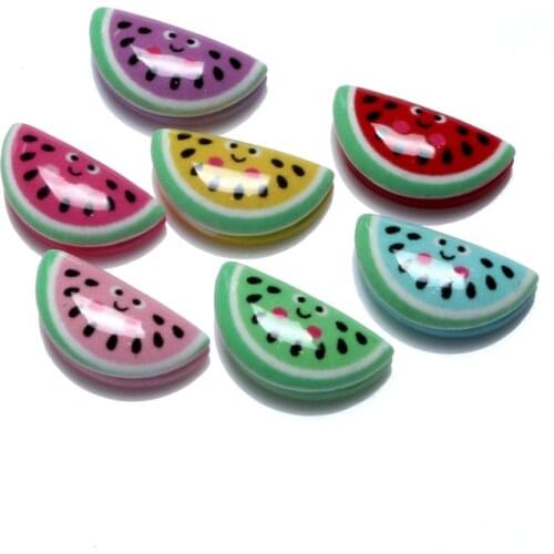 50Pcs Mixed Watermelon Resin Decoration Crafts Beads Flatback Cabochon Scrapbooking DIY Embellishments Kawaii Diy Accessories