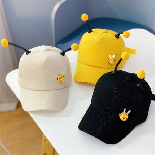 8-24 months old Summer Children Baseball Cap Boy Girl 3D Little bee adjustable mesh Kids Hip Hop Hat Sun cap