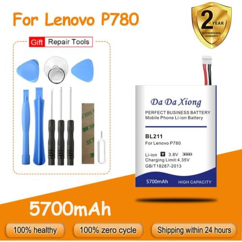 High capacity 5700mAh BL211 BL-211 Battery for Lenovo P780 Replacement batteria + free tools