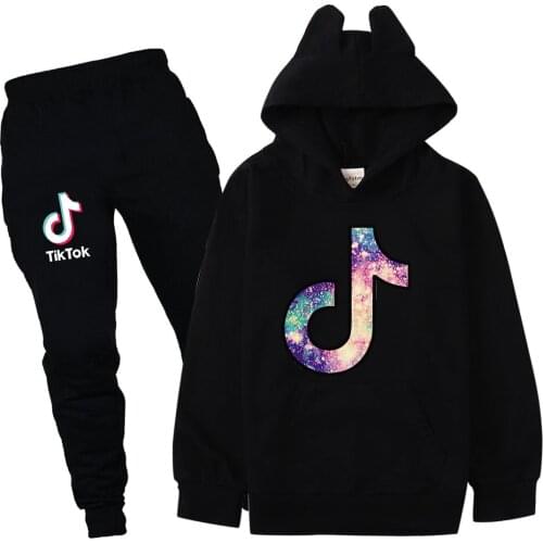 TIK TOK Children Tracksuit Kids Clothing Sets Boys Girls Fashion Sports Suits Hoodies +Pants 2 Pcs Clothes