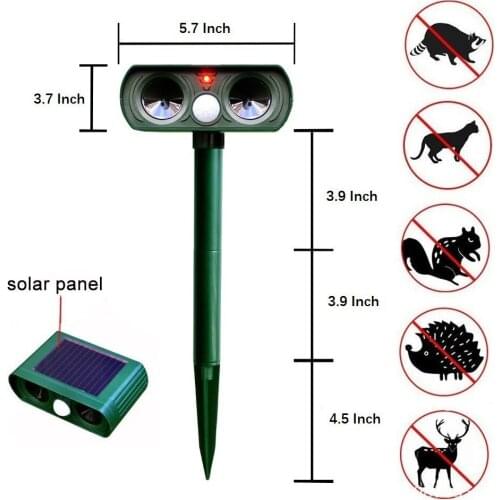 Pet Dog Ultrasonic Anti Barking Device Waterproof Solar Animal Repeller Outdoor Dog Stop No Bark Control Training Supply