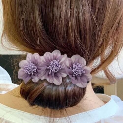 Elegant Bud Hairpin Ladies Hairpin Headband For Dance Party Engagement Wedding Lazy Flower Hairpin Decoration