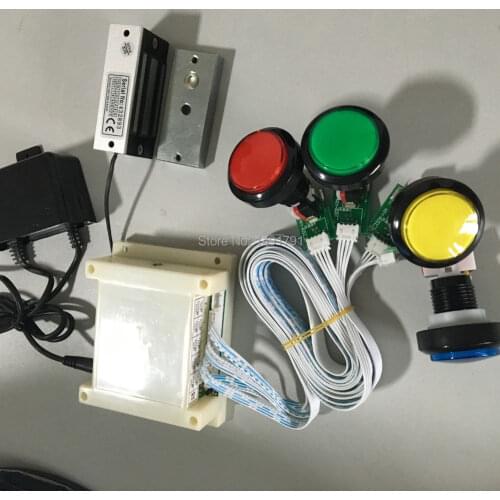 Electronics Stocks Room escape game props real life door and lock game magic colourful buttons to open the lock Takagism props