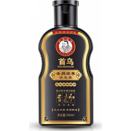 Polygonum Multiflorum Anti-Dandruff Shampoo For Anti Hair Loss Moisturizing Refreshing Oil Control Black Hair Care 200ml