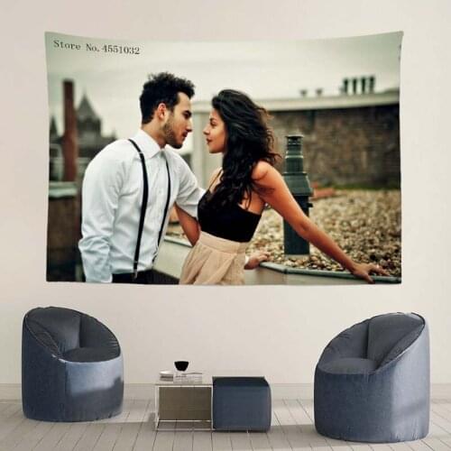HD Couples Lovers Warm Hug Tapestry For Home Dorm Hotel Store Decorations Hanging Wall Or Tablecloth And Outdoor Mat TT134