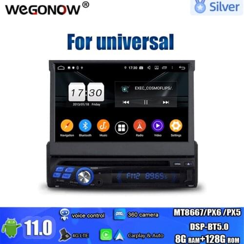 IPS DSP 7" Android 10.0 Octa Core Car DVD Player GPS navigation map Bluetooth 5.0 WIFI Mirror link head Unit for Universal radio
