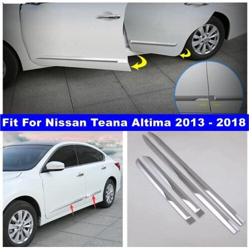 Accessories Car-styling Side Door Body Molding Cover Trim Side Door Protective Trim For Nissan Teana / Altima 2013 - 2018 ABS